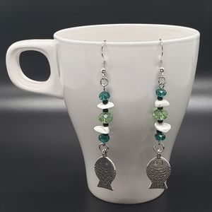 Sterling Silver Fish Earrings